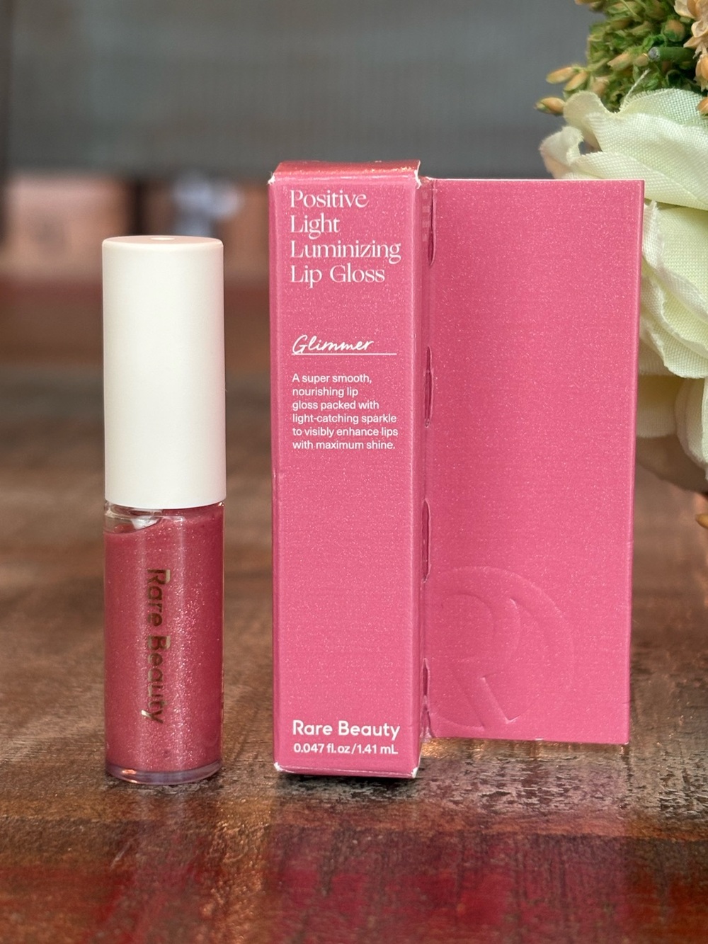 NEW Rare Beauty POSITIVE LIGHT Luminizing LIP GLOSS Mini in GLIMMER Selena Gomez